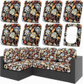 hyha 8Pcs Patio Cushion Covers, Stretch Outdoor Couch Cushion Covers Replacement by hyha