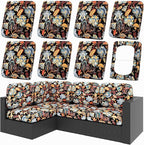 hyha 8Pcs Patio Cushion Covers, Stretch Outdoor Couch Cushion Covers Replacement by hyha