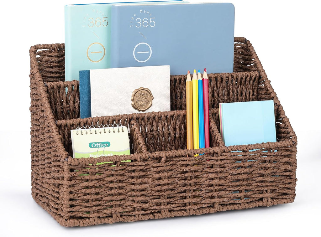 Mail Organizer Countertops, Desk Organizer Bills Organizer, Mail Sorters Organizers, Pencil Holder Magazine File Holder, Desk Organizer and Accessories(Seagrass)