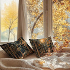 Rustic William Morris Inspired Autumn Forest Decor Throw Pillow Covers 18x18 - Image 6