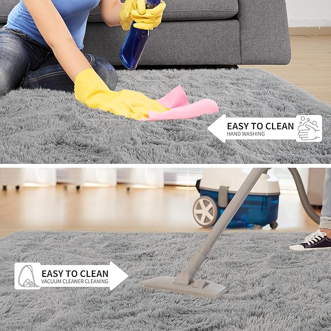 Tepook Super Soft Fluffy Rug for Bedroom, Modern Shaggy Fuzzy Kids Rugs for - Image 3