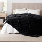 Bedsure GentleSoft Black Blanket Full Size - Image 2