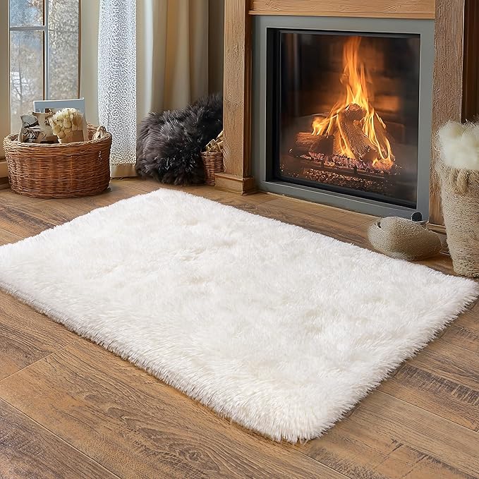 Small Area Rug, 2x3 Rug for Bedroom Shaggy Throw Rugs for Dorm Rug, Soft Shag - Image 6