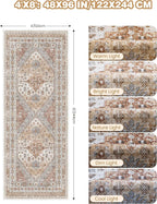 4x8 Rug for Bedroom, Wide Runner Rug for Hallway, Non Slip Washable Runner Rug - Image 2