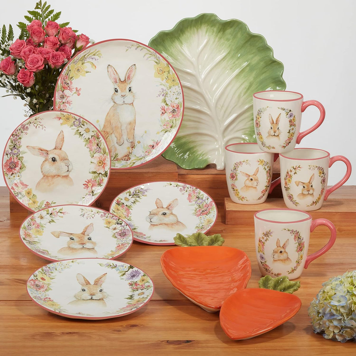 Certified International Easter Garden 10.75" Dinner Plate, Set of 4, Multicolored, Large