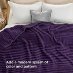 Bedsure GentleSoft Purple California King Size Blanket - Image 3