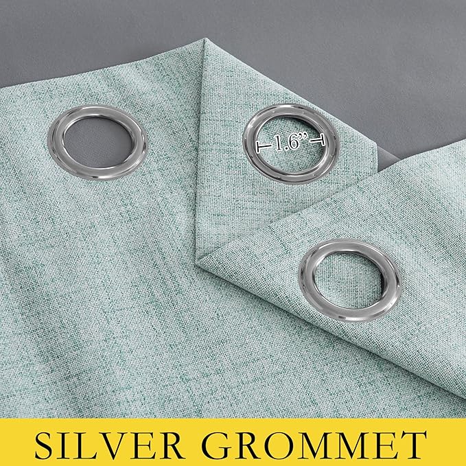 NICETOWN 100% Absolutely Blackout Linen Curtains - Image 7