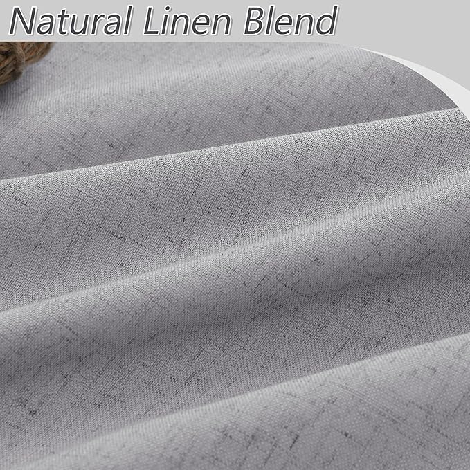 Guken Grey 100% Blackout Curtains 72 Inch Length 2 Panels Set - Image 3