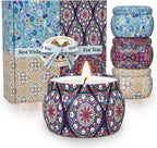 TranquilBliss Scented Candles, 4-Pack Soy Wax Candle Set, Gifts for Women