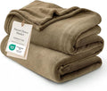 Bedsure GentleSoft Fleece Throw XL Blanket Camel by BEDSURE