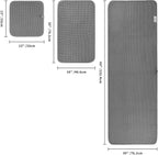 POLYTE 430 GSM Poly Blend Microfiber Quick Dry Waffle Bath Towel Set of 6