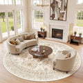 zesthome 8ft Round Rugs for Living Room, Non-Slip Washable Round Area Rugs by Zesthome