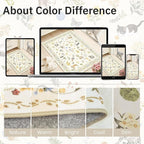 Cat 5x7 Area Rugs for Living Room, Machine Washable Animal Floral Vintage Rug - Image 8