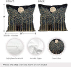 Rustic William Morris Night Moon Forest Green Decor Pillow Covers 18x18 Set of 2 - Image 2
