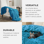 Bedsure GentleSoft Fluffy Bright Blue Throw Blanket Gifts - Image 4