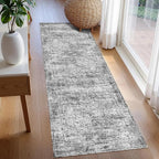 Washable Area Rug 2'6'' x 8' Vintage Traditional Persian Mat - Image 3
