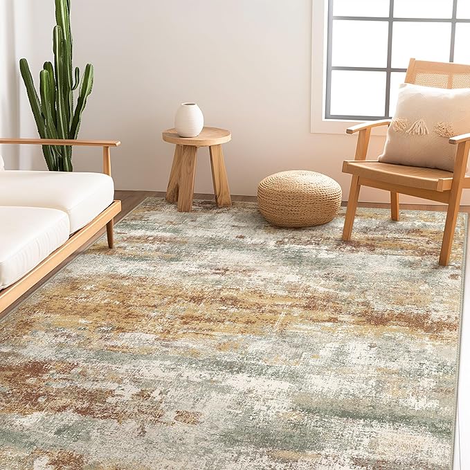 Area Rugs 5x8 for Living Room Bedroom, Modern Abstract Machine Washable Rug - Image 3