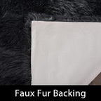 Latepis Dark Grey Runner Rugs 2x6 Faux Sheepskin Fur Rug Bedside Super Soft - Image 3