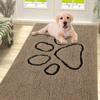 Smiry Dog Door Mat for Muddy Paws, Absorbent Dirt Trapper Non Slip Quick Dry by Smiry