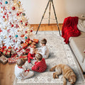 4x5 Living Room Area Rugs: Washable Farmhouse Bedside Rugs Non Slip Low Pile by HYHAOYUNLAI