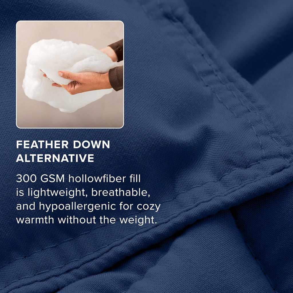 Bare Home Duvet Insert Comforter (Queen, Dark Blue)
