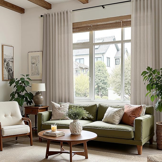 Nanspring Cobblestone Linen Curtains - Image 8