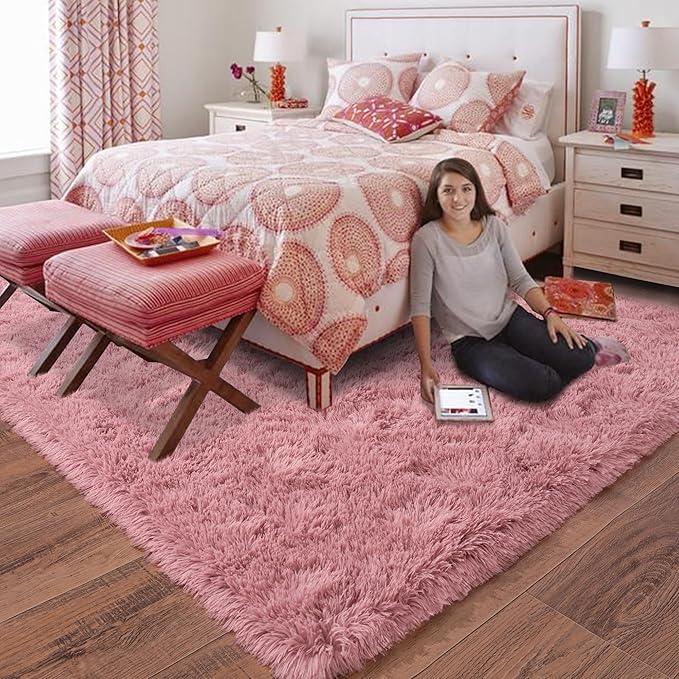 Rugs for Living Room 9x12, Soft Shaggy Modern Shag Area Rug for Bedroom - Image 6