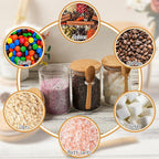 15 oz Glass Sugar Container, 2 Pack Coffee Container, Glass Jars with Lids