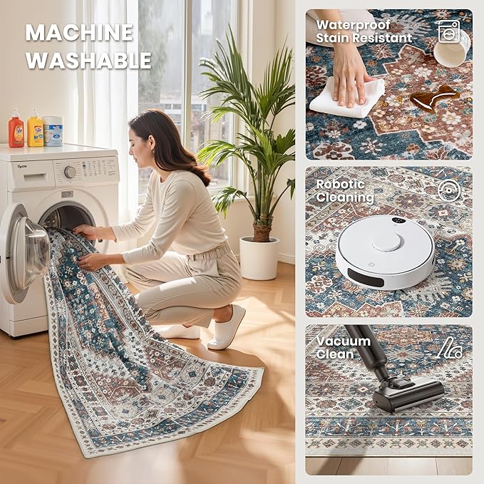zesthome 6x9 Area Rug, Super Soft Washable Rugs - Image 5