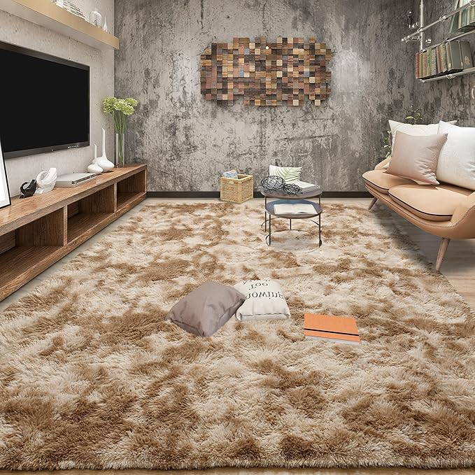 Tepook Fluffy Large Rugs for Living Room, Shag Area Rug 6x9 Soft Carpet for by Tepook