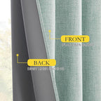 NICETOWN 100% Absolutely Blackout Linen Curtains - Image 7