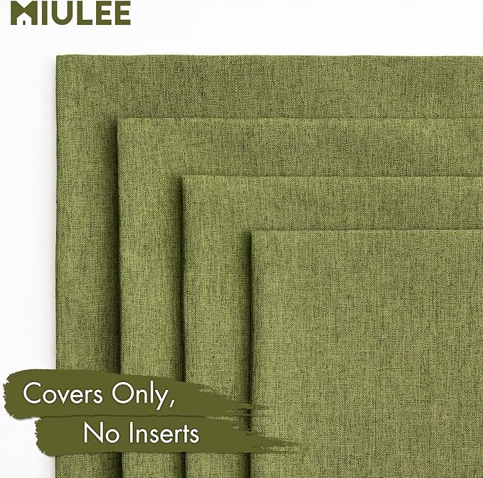 MIULEE Pack of 4 Decorative Throw Pillow Covers Linen Waterproof Pillow Covers - Image 5
