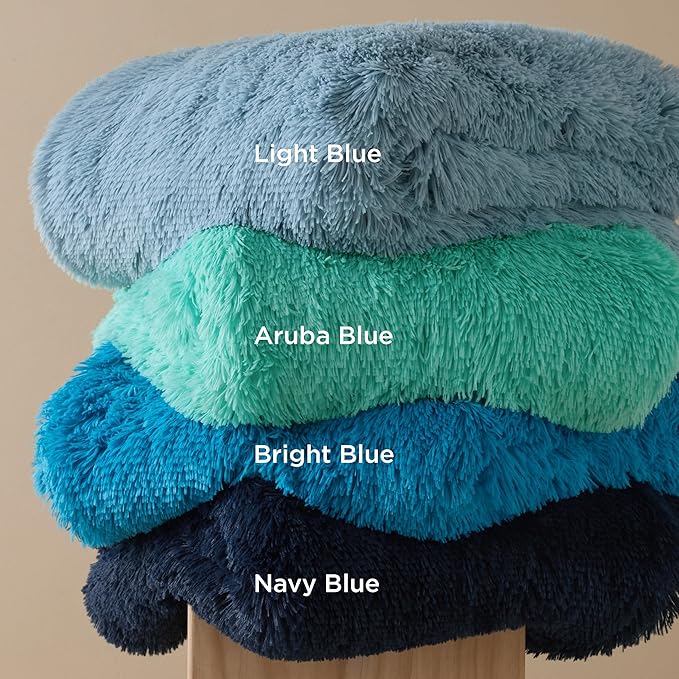 Bedsure GentleSoft Fluffy Navy Blue King Size Blanket - Image 8