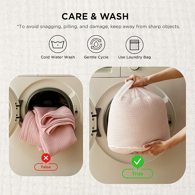 Bedsure 100% Cotton Muslin Blankets - Image 6