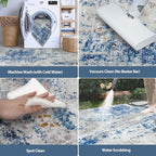 4x6 Area Rugs for Living Room Rug Washable: Abstract Rug for Dining Room - Image 5