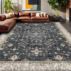 Boho Black Rug for Living Room - Image 9