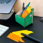 Genuine Fred The Original DESK DUMPSTER Pencil Holder with Flame Note Cards