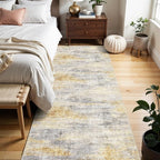 2x6 Washable Kitchen Runner Rug: Modern Abstract Runners - Image 2