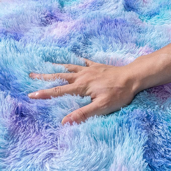 Small Rugs for Bedroom, Fluffy 2x3 Rug Throw Non Slip for Bedside Dorm Kids Room - Image 5