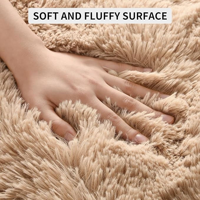 Tepook Super Soft Fluffy Rugs for Bedroom, Shag 5x8 Area Rugs for Living Room - Image 6