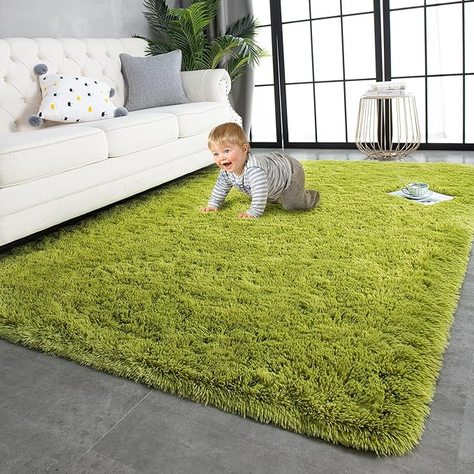 TWINNIS Super Soft Shaggy Rugs Fluffy Carpets, 4x5.9 Feet, Indoor Modern Plush by TWINNIS