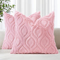 decorUhome Summer Throw Pillow Covers 18x18 Inch Set of 2, Soft Plush Faux Wool by decorUhome