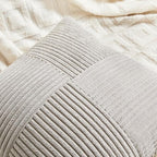 Fancy Homi 2 Packs Neutral Grey Lumbar Decorative Throw Pillow Covers 16x28 Inch - Image 3