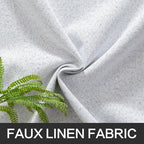 MIULEE Linen Texture Curtains for Bedroom Solid 100% Blackout Thermal Insulated - Image 5