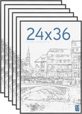 MCS Original Poster Frame, 24x36, Black, Gallery Wall, 6-Pack