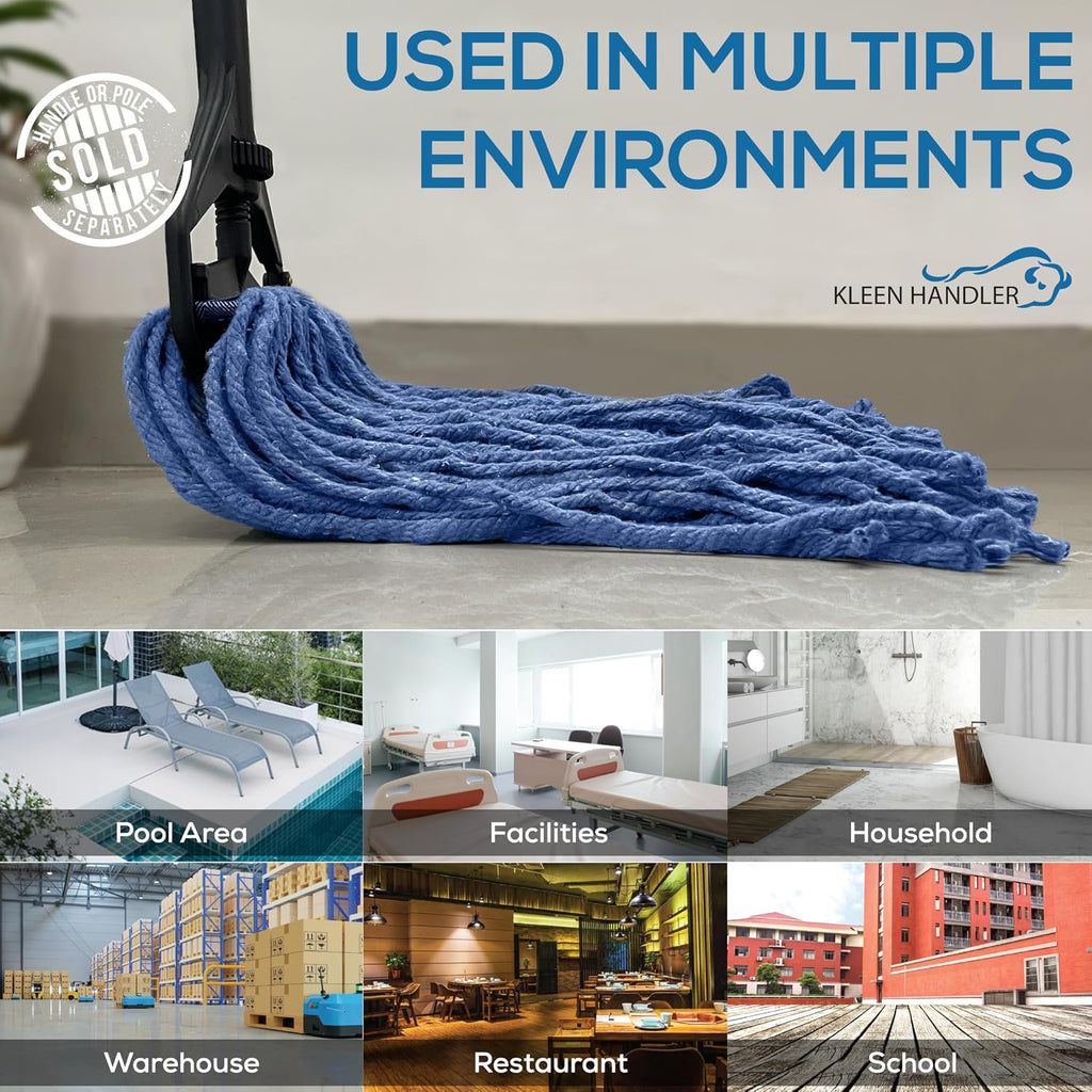 KLEEN HANDLER Blended Cut End Commercial Mop Head Replacement 24-Pack