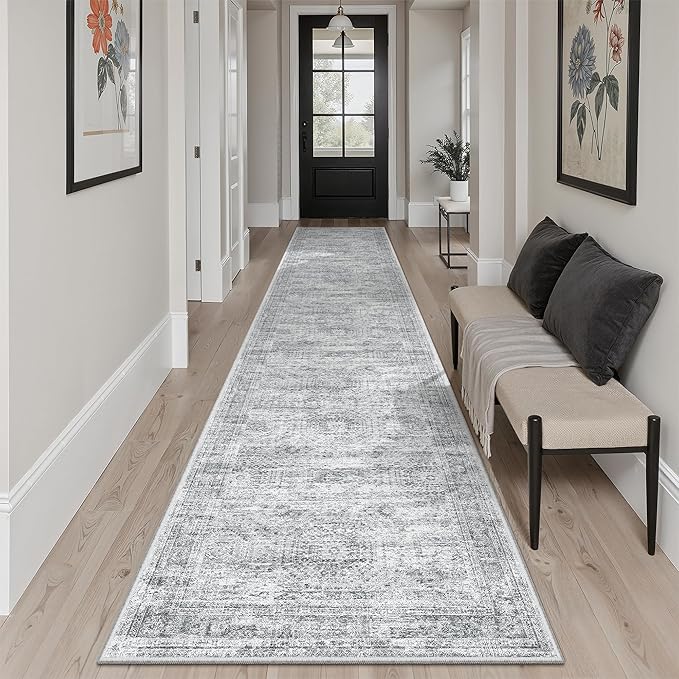 Runner Rug 2x10 Washable Non-Slip Hallway Runner Rugs - Image 2