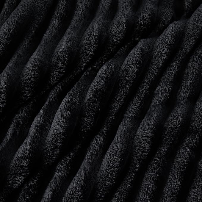 Bedsure GentleSoft Black California King Size Blanket - Image 7