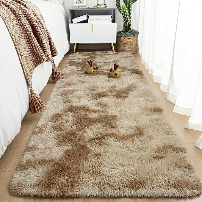 Tepook Fluffy Runner Rugs for Bedroom Aesthetic 2x6 Feet, Shag Soft Bedside Rug - Image 8