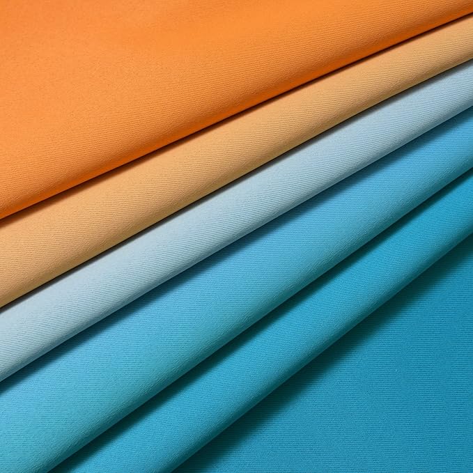 Yakamok Ombre Blue and Orange Curtains - Image 7